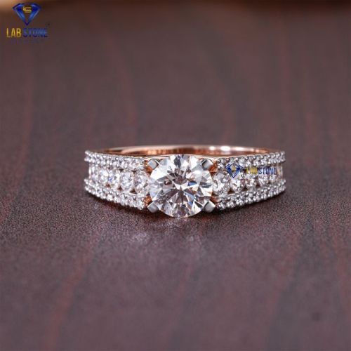 Stunning Round Cut Diamond Rose Gold Ring