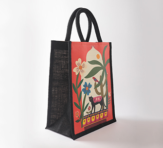 Printed Jute Gift Bag, Speciality : Eco-friendly, Easy To Carry