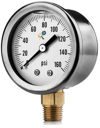 Stainless Steel Pressure Gauge, Display Type : Analog