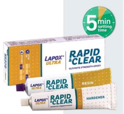 Lapox Rapid & Clear Epoxy Adhesive, Packaging Type : Paper Box