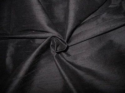 JAC Plain Black Dupioni Silk Fabric For Textile Industry