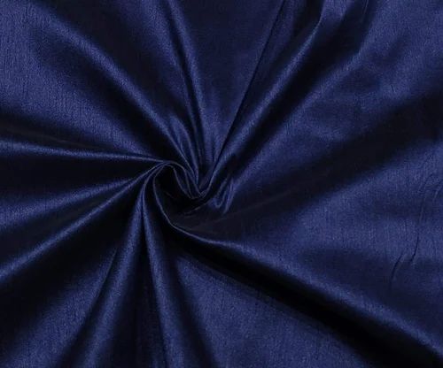JAC Plain Blue Dupioni Silk Fabric For Garments