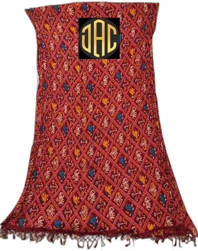 JAC Chiffon Printed Red Chinon Dupatta