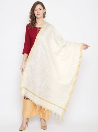 Plain Tussar Silk Dupatta, Color : Multicolor