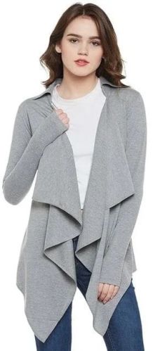 Plain Ladies Semi Winter Shrug, Color : Grey