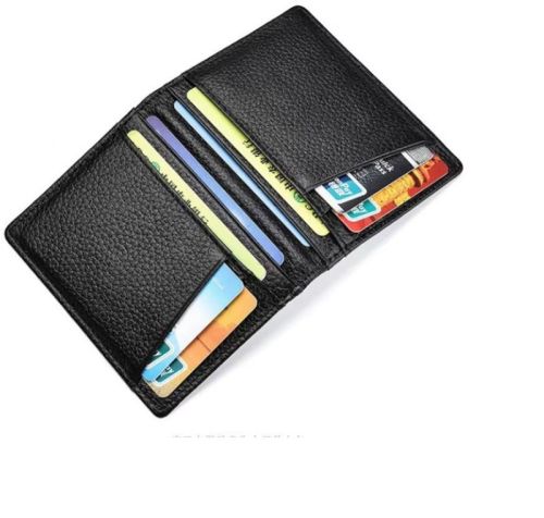 Plain Polished Leather Credit Card Wallet, Gender : Unisex