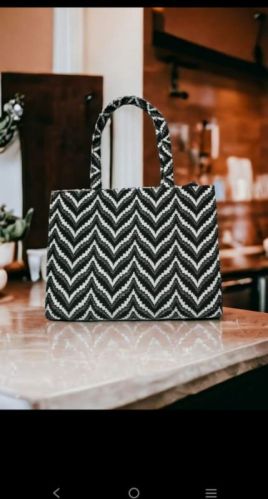 Printed Jute Hand Bags For Formal