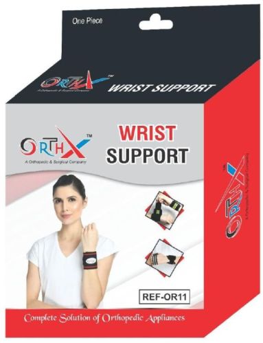 Orthx Plain Neoprene Wrist Support, Color : Black