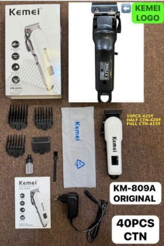 Plastic Kemei KM-809A Hair Trimmer, Power Source : Battery