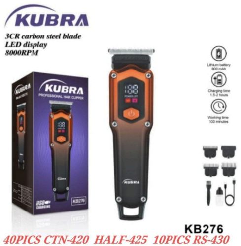 Plastic Kubra KB-276 Hair Trimmer, Power Source : Battery