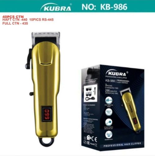 Plastic Kubra KB-986 Hair Trimmer, Power Source : Battery