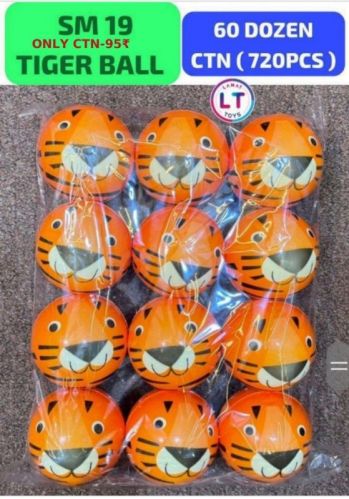 Rubber Tiger Print Balls For Playing Kids