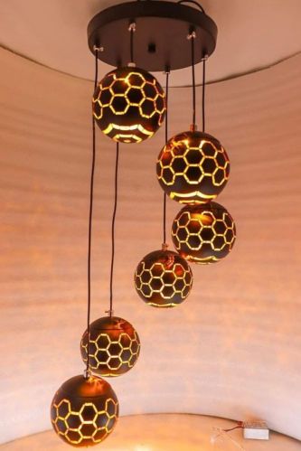 Brass Warm White Adjustable Hanging Light For Restaurant, Hotel, Home Use