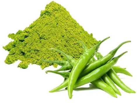 Raw Dehydrated Green Chilli Powder For Cooking