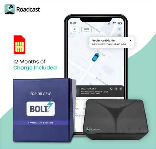 Roadcast Battery PVC GPS Asset Tracking System, Color : Black