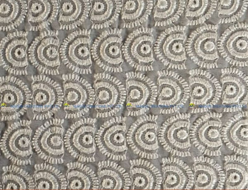 Polyester Plain Schiffli Schiffli Embroidery, Roll Length : 20 Mtrs