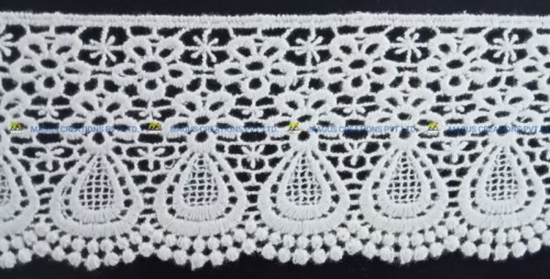 White Cotton Gpo Lace For Garments