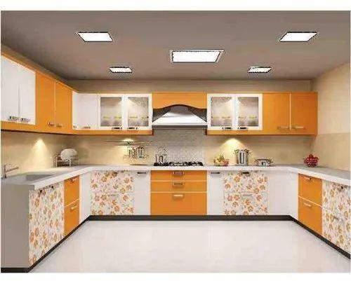 Polished Morden UPVC Modular Kitchen For Home