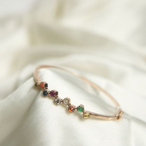 Diamond-Accent Gold Bracelet, Gender : Female