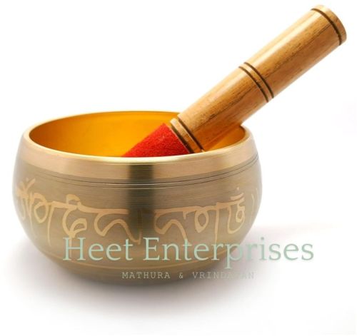 Heet Enterprises Coated Brass Singing Bowls Handmade, Tibetan