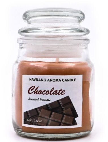 Chocolate Scented Glass Jar Candle For Decoration