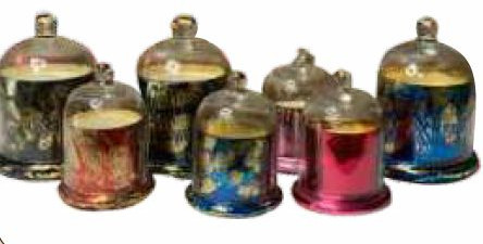 Designer Bell Jar Candle, Color : Multicolor