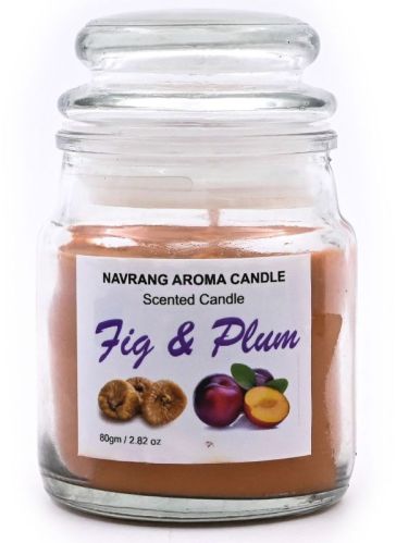 Fig & Plum Scented Glass Jar Candle