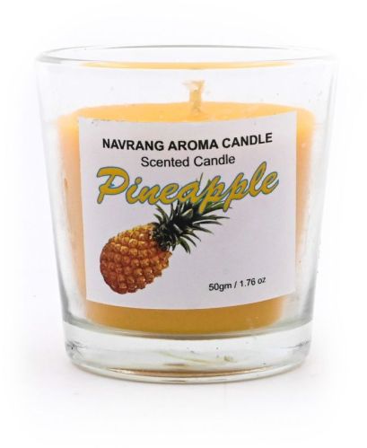 Pineapple Votive Glass Candle