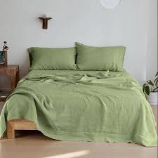 Plain Linen Bedding Set For Home