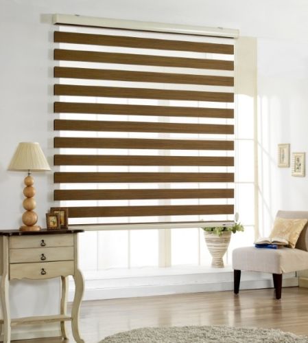 Plain Horizontal Fabric Window Zebra Blinds