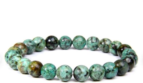 African Turquoise Gemstone Bracelets, Shape : Round