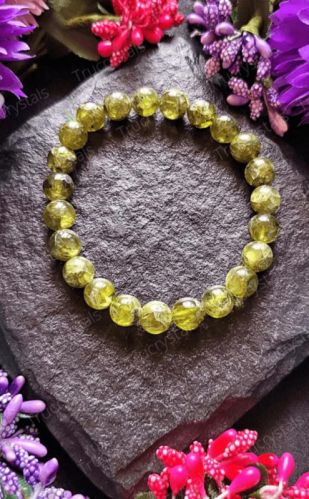 Peridot Gemstone Bracelet, Shape : Round