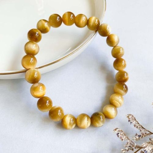 Yellow Cats Eye Gemstone Bracelet