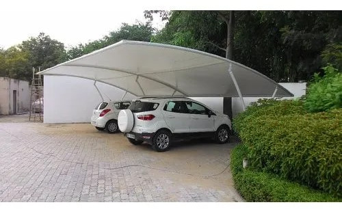 Plain Mild Steel Tensile Structure For Car Parking