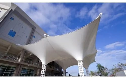 Plain Tensile Structure, Cover Material : PVC Coated Fabric