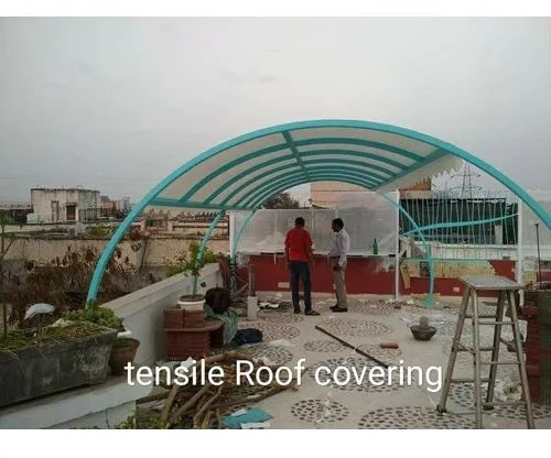 Plain Roof Tensile Structure, Cover Material : PVC Coated Fabric