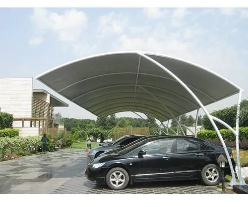 PVC Plain Tensile Parking Shed, Color : White