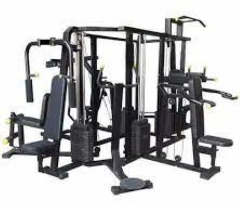 Powder Coated 12 Station Multi Gym, Color : Black, Grey