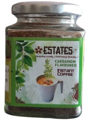 50g Estates Cardamom Instant Coffee, Packaging Size : 50gm