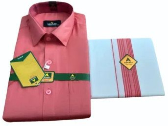 Mens Rose Cotton Shirt Dhoti Set, Occasion (Style Type) : Casual Wear