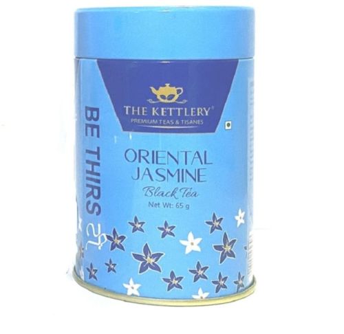 The Kettlery Natural Oriental Jasmine Black Tea, Packaging Type : Tin