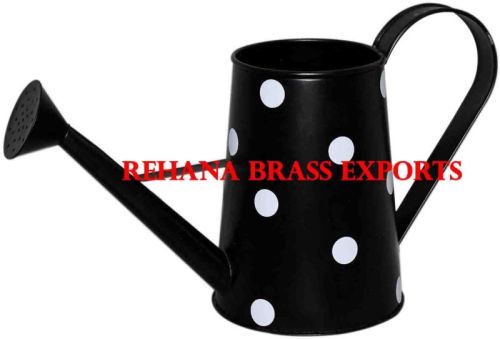 Brass Coated Printed Metal Watering Can For Gardening Use