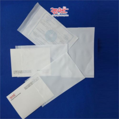 Plastic Plain Envelope, Color : White 6x10inch