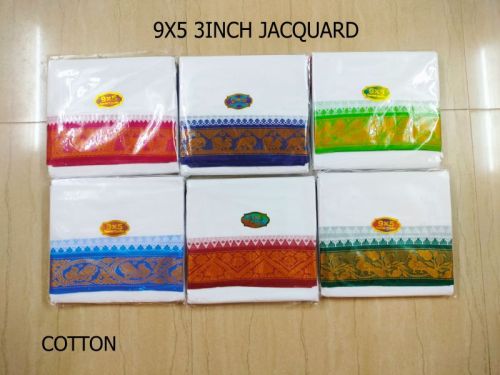 9x5 3inch Jacquard Cotton Dhoti For Garments Textiles