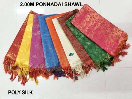 SMA Cotton Zari Ponnadai Shawl, Gender : Female