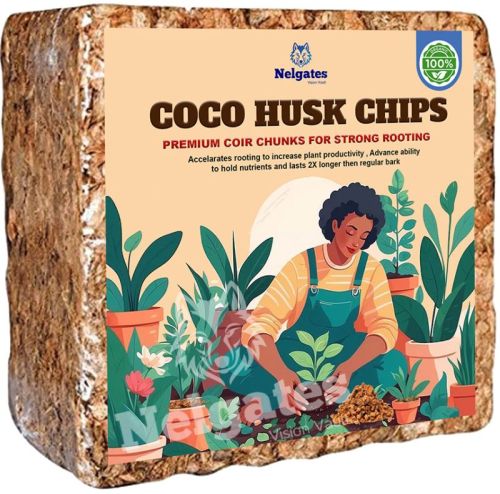 Nelgates Cocohusk Chips 5kg Low Ec