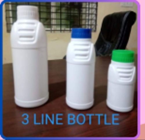 Plain HDPE Three Line Bottle For Chemical