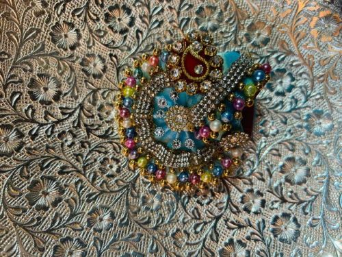 Gd Creations777 Cloth Stones Laddu Gopal Mukut For Shop