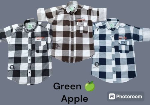 Boys Casual Wear Check Shirt, Age Group : 3 To 8 Years