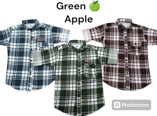 Boys Regular Fit Checkered Shirt, Age Group : 3 To 8 Years